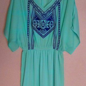 Light blue bohemian dress
